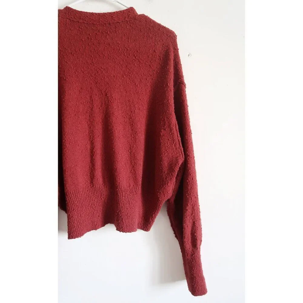 Free People Burgundy Cardigan - Size XS